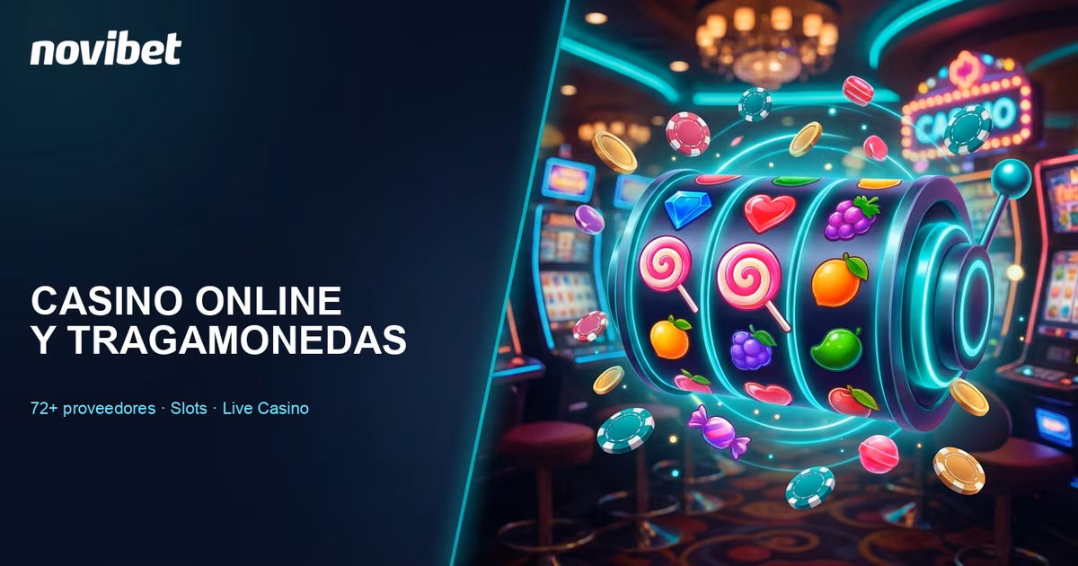 Casino online Novibet Chile con más de 72 proveedores de tragamonedas